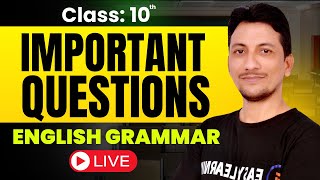 English - Grammar - IMPORTANT questions | Class 10 Maharashtra Board | EasyLearning