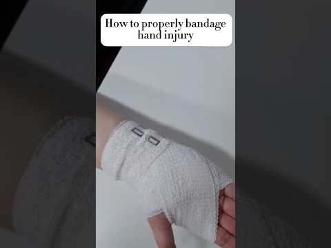 How to bandage hand properly #lifehacks #firstaid #injured #youtubeshorts