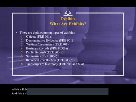 Legal Reasoning and Argumentation - Exhibits