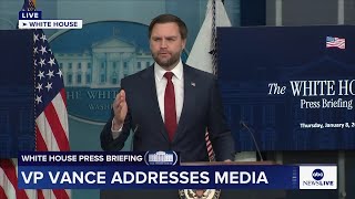 LIVE: Vice President Vance participates in White House press briefing