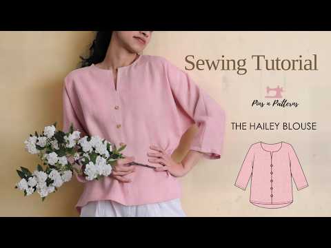 DIY Simple Linen Blouse  + Sewing Patterns [Beginner Sewing] - PINS N PATTERNS