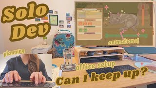 Solo Dev Struggles + Office Glow Up 💻✨ | Indie Game Devlog
