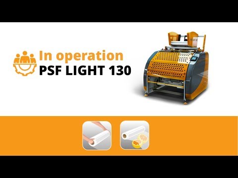Automatic stretch film rewinder PSF LIGHT 130, in operation