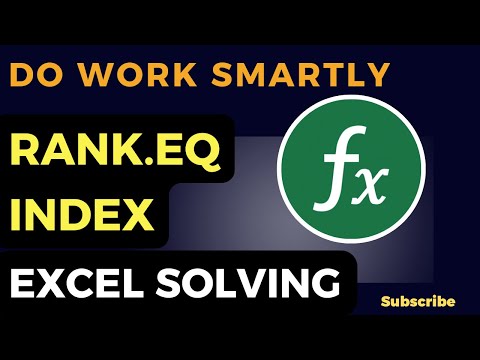 👉 Master Excel RANK EQ + INDEX Combination  Data Analysis Made Easy 🚀#excel #exceltutorial