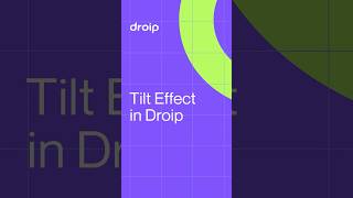 Tilt Effect in Droip #droip  #shorts #wordpress  #websitebuilder #design #nocode #interactivedesign
