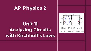 AP Physics 2 - Unit 11 - Lesson 5 - Analyzing Circuits with Kirchhoff's Laws