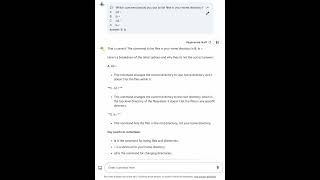 Which command would you use to list files in your home directory?
