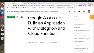 Google Assistant: Build an Application with Dialogflow and Cloud Functions | GSP174