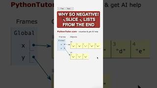 don't be so NEGATIVE when slicing python lists - pythontutor.com