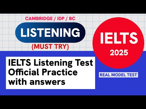 Real IELTS Listening practice test 📌 UPDATED with answers 720p