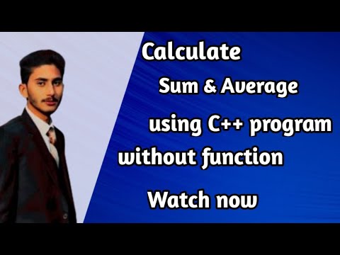 program to find sum and average in C++