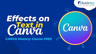 Effects on Text in Canva | Design in Canva From Scratch | Canva Tutorial For Beginner [2024]