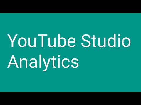 Youtube Studio Analytics || By Talented Tech || 11:17-2021