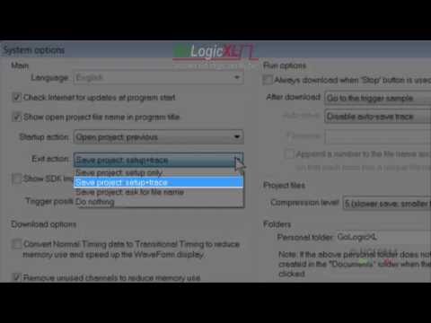 Logic Analyzer GoLogicXL: System options (options #01)