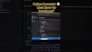 What is Decorator in Python #coding #python #codinginhindi #codewithharry #datascience #programming