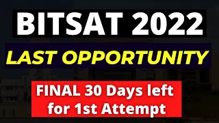 BITSAT 2022 "Final" Opportunity 🔥How to Prepare for the last 1 Month? BITSAT prepration #BITSAT2022