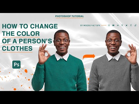 Comment changer la couleur d’un T-Shirt sur Photoshop #adobephotoshop #photoshoptuto #astucesphoto