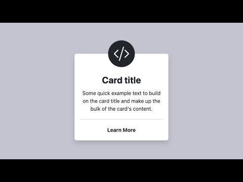 Bootstrap card with icon