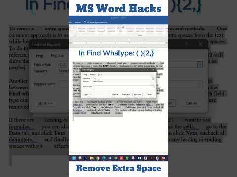 🚀 Quick Tip: Remove Extra Spaces in MS Word! � #mswordtricks #shorts #mswordtips