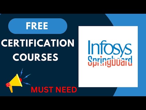 Free certification courses in Infosys || Infosys || courses || Link in description