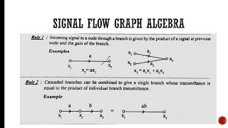 Signal flowgraph algebra 30/09/2020