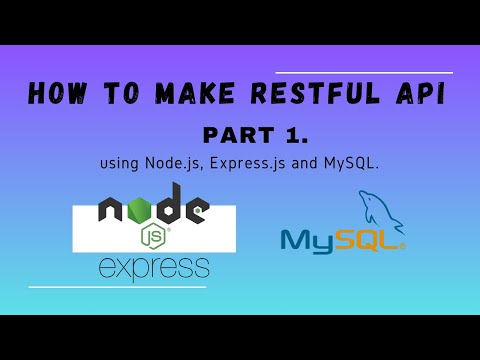 How to create RESTful API using Node.js, Express.js and MySQL for Angular Frontend Application. 1.
