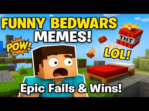 Minecraft BedWars Gameplay with Funny Moments & Memes