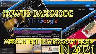 HOW TO DARKMODDE WEBCONTENT IN MICROSOFT EDGE in 2021