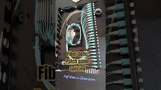 Fiber Optic Splicing 48 Core OM3 Fiber Patch Panel #shorts #networking #fiberoptics