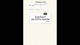 AP Calculus – Finding a Limit | Using LCD (Least Common Denominator)