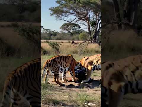 Tiger fight for food  #tiger  #lion  #fyp #fypyoutube #animals