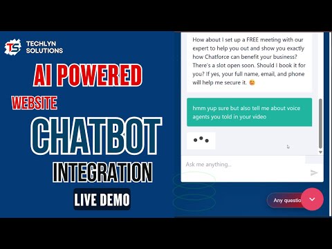 AI Website Chatbot Demo | Boost Engagement & Book Appointments Automatically | Techlyn Solutions