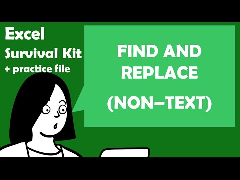Excel Survival Kit: Find and Replace (non-text)