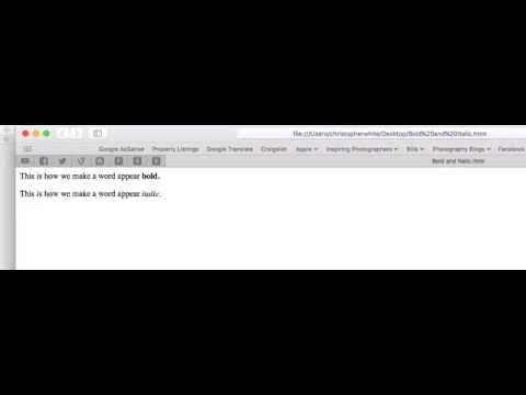How to Make Text in HTML Bold and Italic