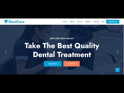 Complete Responsive Dentist Website Design Using HTML - CSS - JavaScript - BOOTSTRAP