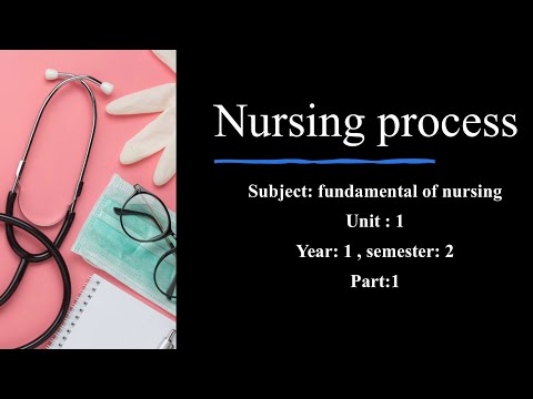 Nursing Process part 1  | Fundamental of Nursing Bsn          Year 1 Semester 2