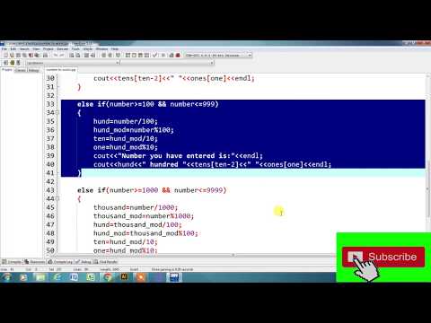 Program to Convert Number into Word in C++