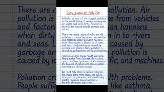 🌫️ Long Essay on Pollution | Causes, Effects & Solutions | Notebook Style