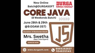 ☕ New Online Weekend Batch - Core Java