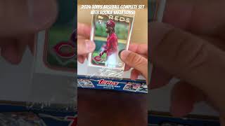Opening a box of 2024 Topps baseball complete set. Wanting rookie variation cards! #topps #baseball