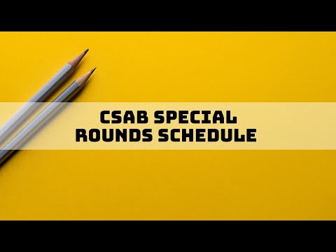 CSAB Special rounds schedule 2020