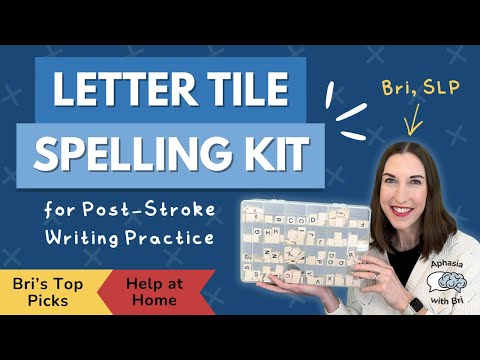 How to Practice Spelling After Stroke | Letter Tile Spelling Kit | Aphasia Speech Therapy Exercises