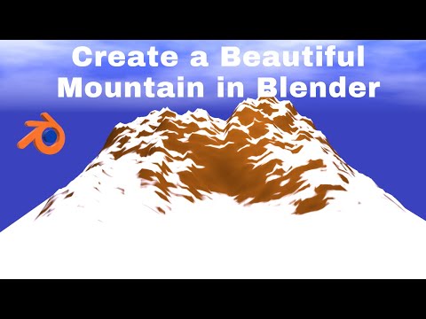 Create a beautiful mountain in Blender/Mountain in blender/3d animation/Blender