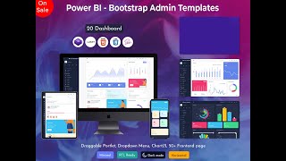 Power BI Admin Template Dashboard Web App with UI Framework