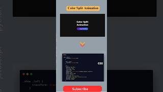 Color Split Animation 🔥 | CSS & JS Magic in 15 Seconds!