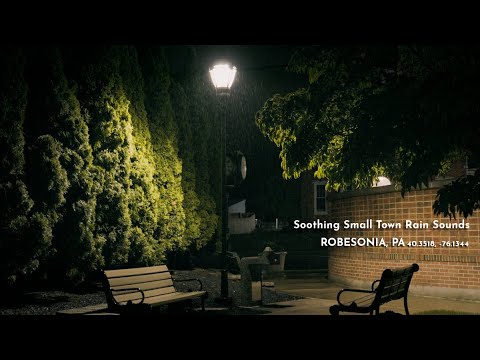 🌧️ Night Rain in Robesonia, PA | Soothing Small-Town Ambience for Sleep & Relaxation
