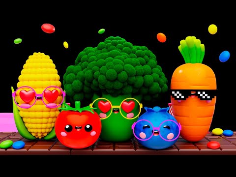 Frutas Bailando en la Fiesta de Chocolates 🍫 Video Sensorial de Baja Estimulación