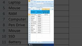 #shorts | #exceltutorial | How to Calculate 18% GST in Excel