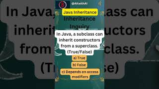 Inheritance inquiry in Java #corejava #javaforbeginners #javashorts #javaquiz #javamcq #quickrecipe