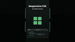Responsive CSS Without Media Queries 💡 #syntax #coding #programming #webdevelopment #css